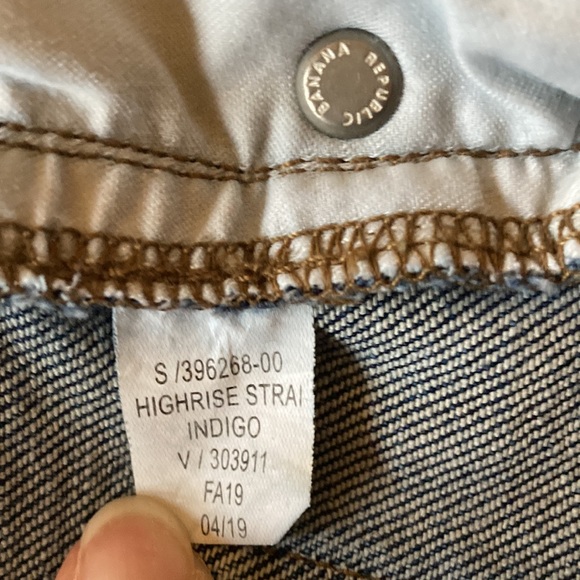 Banana Republic High Rise Straight Indigo Blue Size 27 - Picture 5 of 12